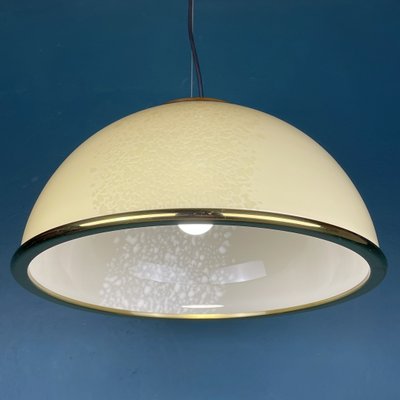 Vintage Beige Murano Glass Pendant Lamp by F. Fabbian, Italy, 1970s-WQC-1251727