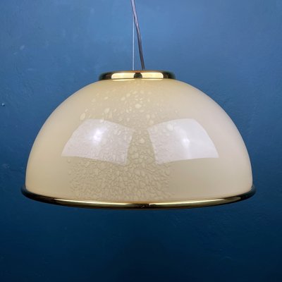 Vintage Beige Murano Glass Pendant Lamp by F. Fabbian, Italy, 1970s-WQC-1251727