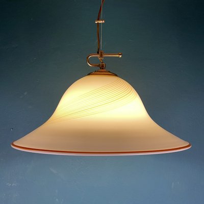 Vintage Beige Murano Glass Pendant Lamp from De Majo, Italy, 1970s-WQC-1133120