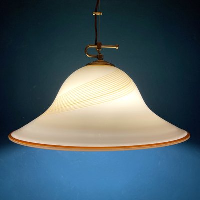 Vintage Beige Murano Glass Pendant Lamp from De Majo, Italy, 1970s-WQC-1133120