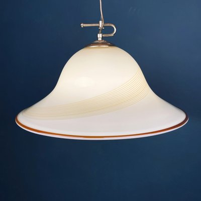 Vintage Beige Murano Glass Pendant Lamp from De Majo, Italy, 1970s-WQC-1133120