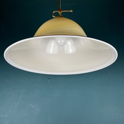 Vintage Beige Murano Glass Pendant Lamp from De Majo, Italy, 1970s-WQC-1133120