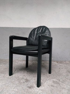 Vintage Belgian Black Dining Chairs, 1980, Set of 4-AIF-1801446