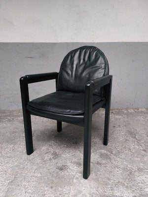 Vintage Belgian Black Dining Chairs, 1980, Set of 4-AIF-1801446