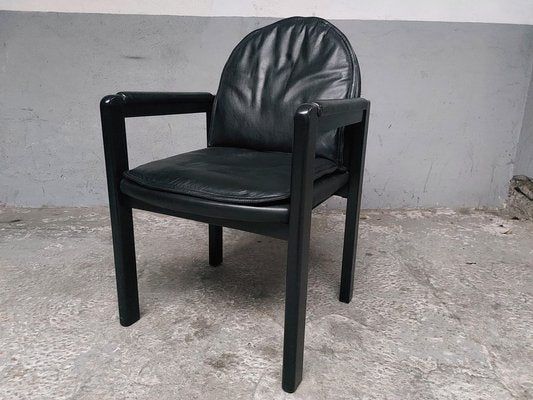 Vintage Belgian Black Dining Chairs, 1980, Set of 4-AIF-1801446