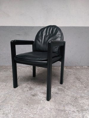 Vintage Belgian Black Dining Chairs, 1980, Set of 4-AIF-1801446