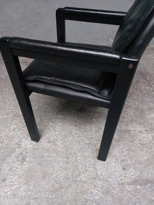 Vintage Belgian Black Dining Chairs, 1980, Set of 4-AIF-1801446