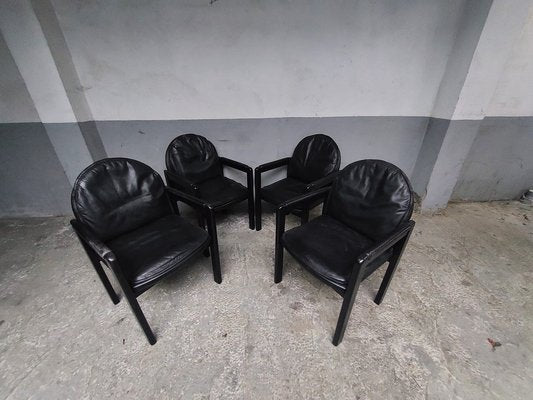 Vintage Belgian Black Dining Chairs, 1980, Set of 4-AIF-1801446