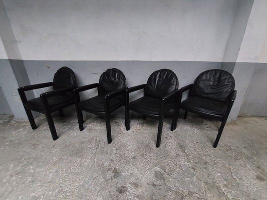 Vintage Belgian Black Dining Chairs, 1980, Set of 4-AIF-1801446