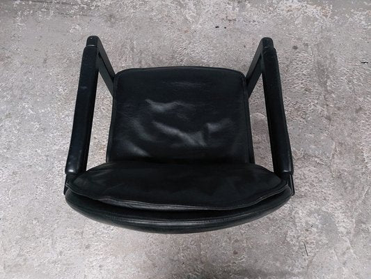 Vintage Belgian Black Dining Chairs, 1980, Set of 4-AIF-1801446