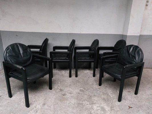 Vintage Belgian Black Dining Chairs, 1980, Set of 4-AIF-1801446