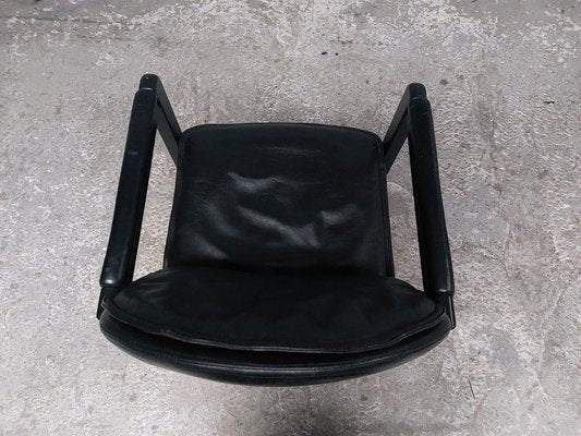 Vintage Belgian Black Dining Chairs, 1980, Set of 4-AIF-1801446