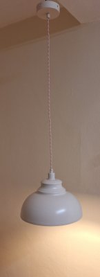 Vintage Belgian Ceiling Lamp in Pink Painted Sheet Metal by Lucide-HOI-2018230