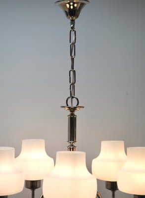 Vintage Belgian Chrome Operacle Damage Chandelier with 5 Arms from Massive, 1960s-MJY-1150394