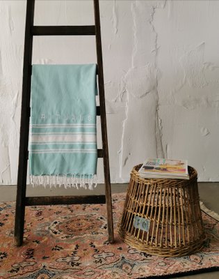 Vintage Belgian Wooden Ladder, 1940s-FW-666759