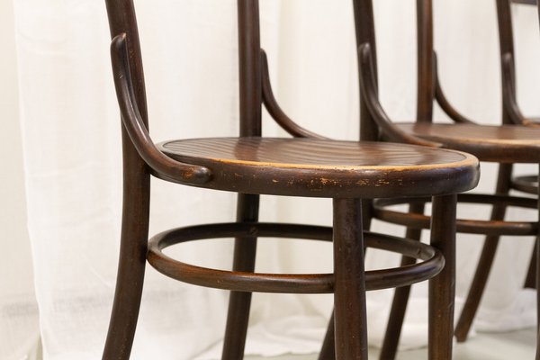 Vintage Bentwood Bistro Chairs from Fischel 1920s. Set of 6-WIX-1777549