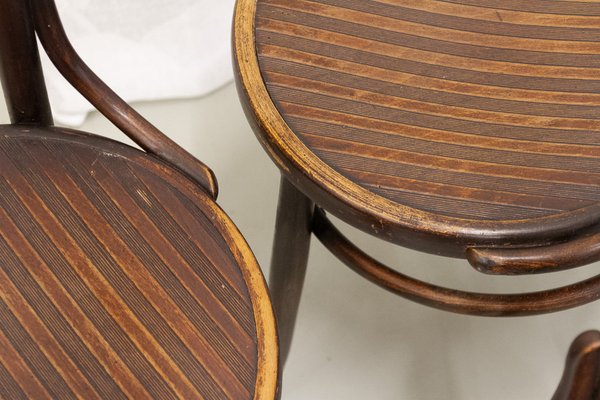 Vintage Bentwood Bistro Chairs from Fischel 1920s. Set of 6-WIX-1777549