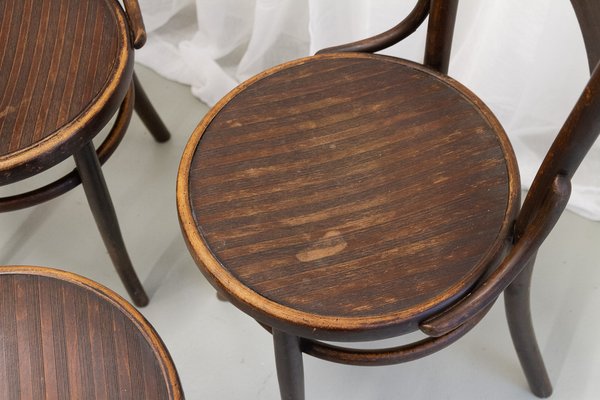 Vintage Bentwood Bistro Chairs from Fischel 1920s. Set of 6-WIX-1777549