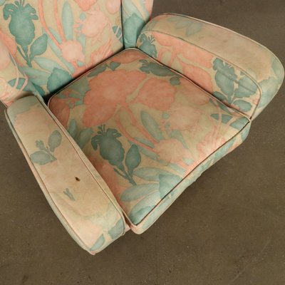 Vintage Bergère Armchairs in Fabric, Italy, 1950s, Set of 2-VMM-2033323