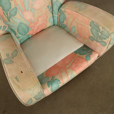 Vintage Bergère Armchairs in Fabric, Italy, 1950s, Set of 2-VMM-2033323