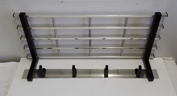 Vintage Black Aluminium Rack, 1970s-HOI-875459