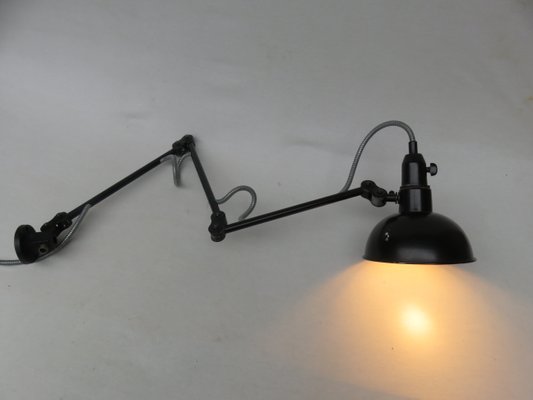 Vintage Black Aluminum Sconce from F.W. Schmid München-EY-748904