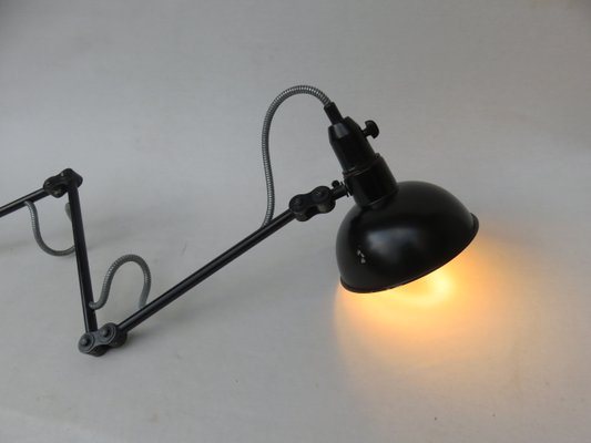 Vintage Black Aluminum Sconce from F.W. Schmid München-EY-748904