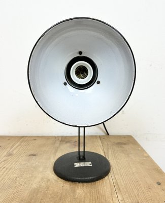 Vintage Black Enamel Table Lamp, 1950s-CGF-1718312