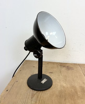 Vintage Black Enamel Table Lamp, 1950s-CGF-1718312