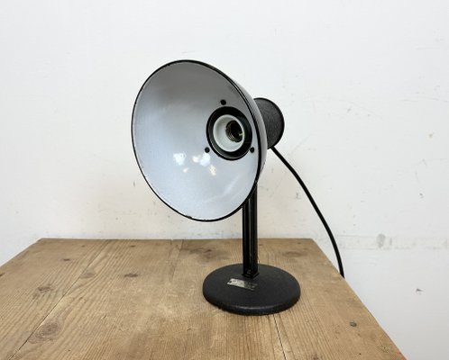 Vintage Black Enamel Table Lamp, 1950s-CGF-1718312