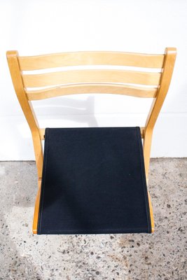 Vintage Black Fabric & Birch Palo Folding Chair from Ikea, 1980s-FUP-722856