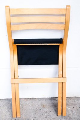 Vintage Black Fabric & Birch Palo Folding Chair from Ikea, 1980s-FUP-722856