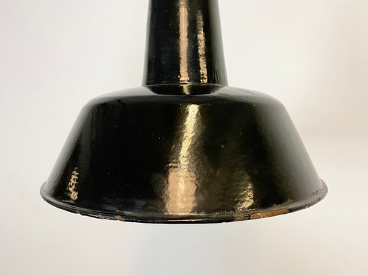 Vintage Black Industrial Ceiling Lamp, 1930s-CGF-828606