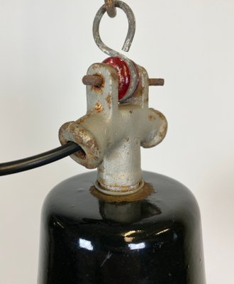 Vintage Black Industrial Ceiling Lamp, 1930s-CGF-828606