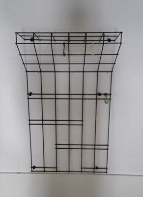 Vintage Black Iron Wire Wardrobe, 1970s-HOI-903412