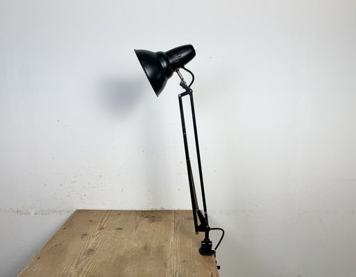 Vintage Black Italian Architect Table Lamp, 1970s-CGF-2043816