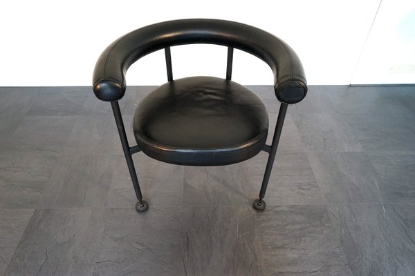 Vintage Black Leather Side Chairs by Martin Visser 1979, Set of 2-CIP-2023640