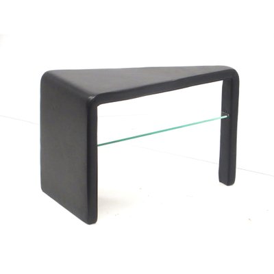 Vintage Black Leather Side Table from de Sede, 1970s-XID-1785330