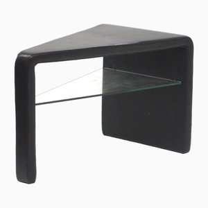 Vintage Black Leather Side Table from de Sede, 1970s-XID-1785330