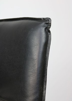 Vintage Black Leatherette Cantilever Desk Chair, 1970s-HGJ-840801