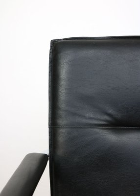 Vintage Black Leatherette Cantilever Desk Chair, 1970s-HGJ-840801