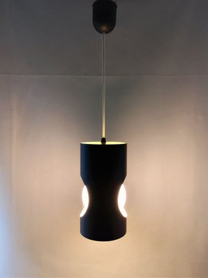 Vintage Black Metal Ceiling Lamp, 1960s-YBU-699665