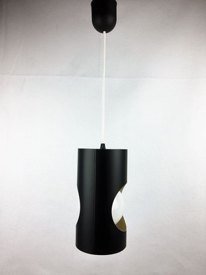 Vintage Black Metal Ceiling Lamp, 1960s-YBU-699665