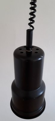 Vintage Black Painted Metal Ceiling Lamp, 1970s-HOI-1334748