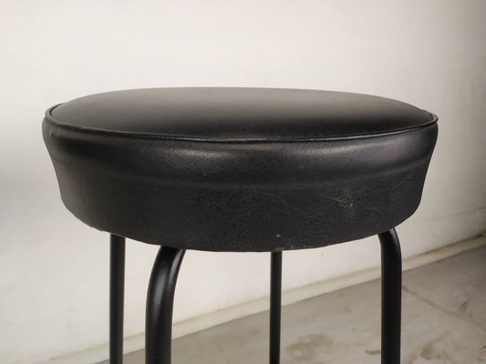 Vintage Black Stools, Set of 3-EAD-1176640