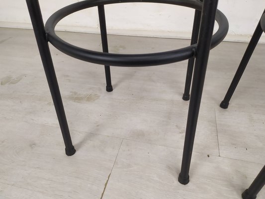 Vintage Black Stools, Set of 3-EAD-1176640