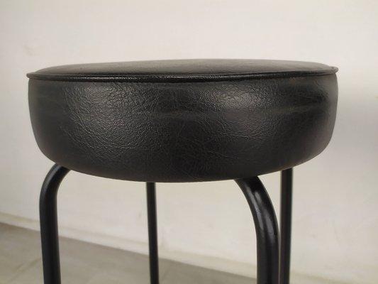 Vintage Black Stools, Set of 3-EAD-1176640