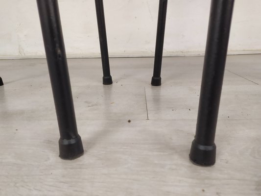 Vintage Black Stools, Set of 3-EAD-1176640