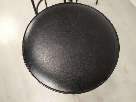 Vintage Black Stools, Set of 3-EAD-1176640