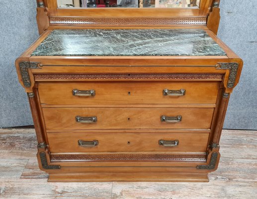 Vintage Blond Mahogany Drust of Psyche Dresser, 1880s-MWB-1320031